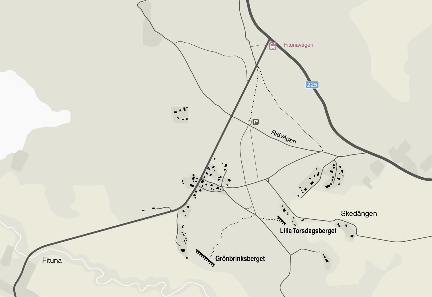Lilla Torsdagsberget - Karta